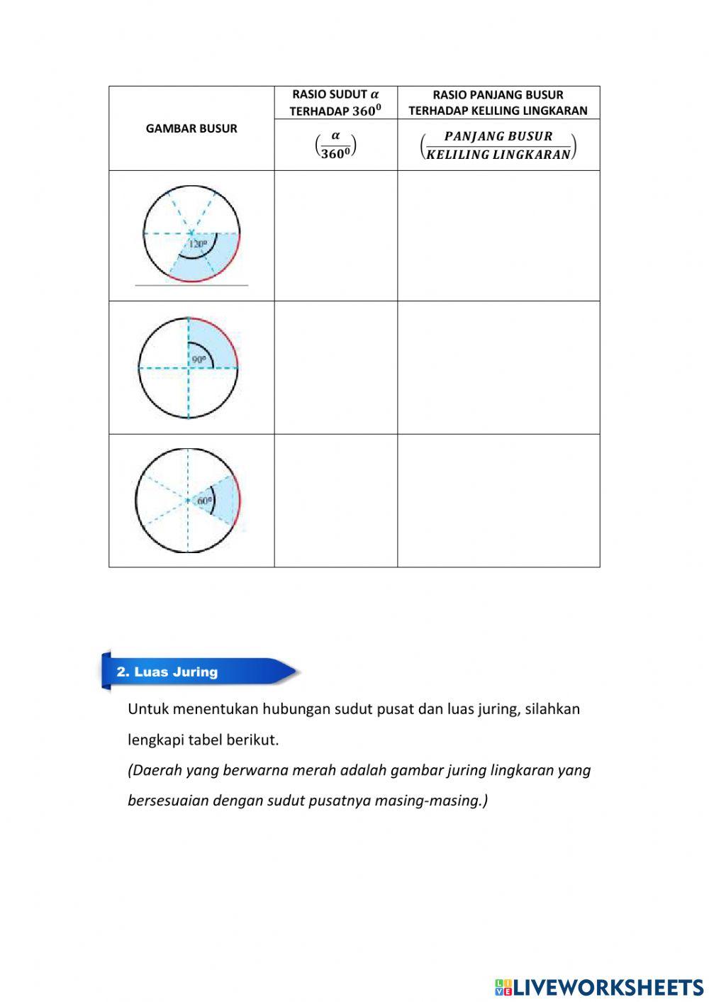 LKPD 5 Panjang Busur dan Luas Juring