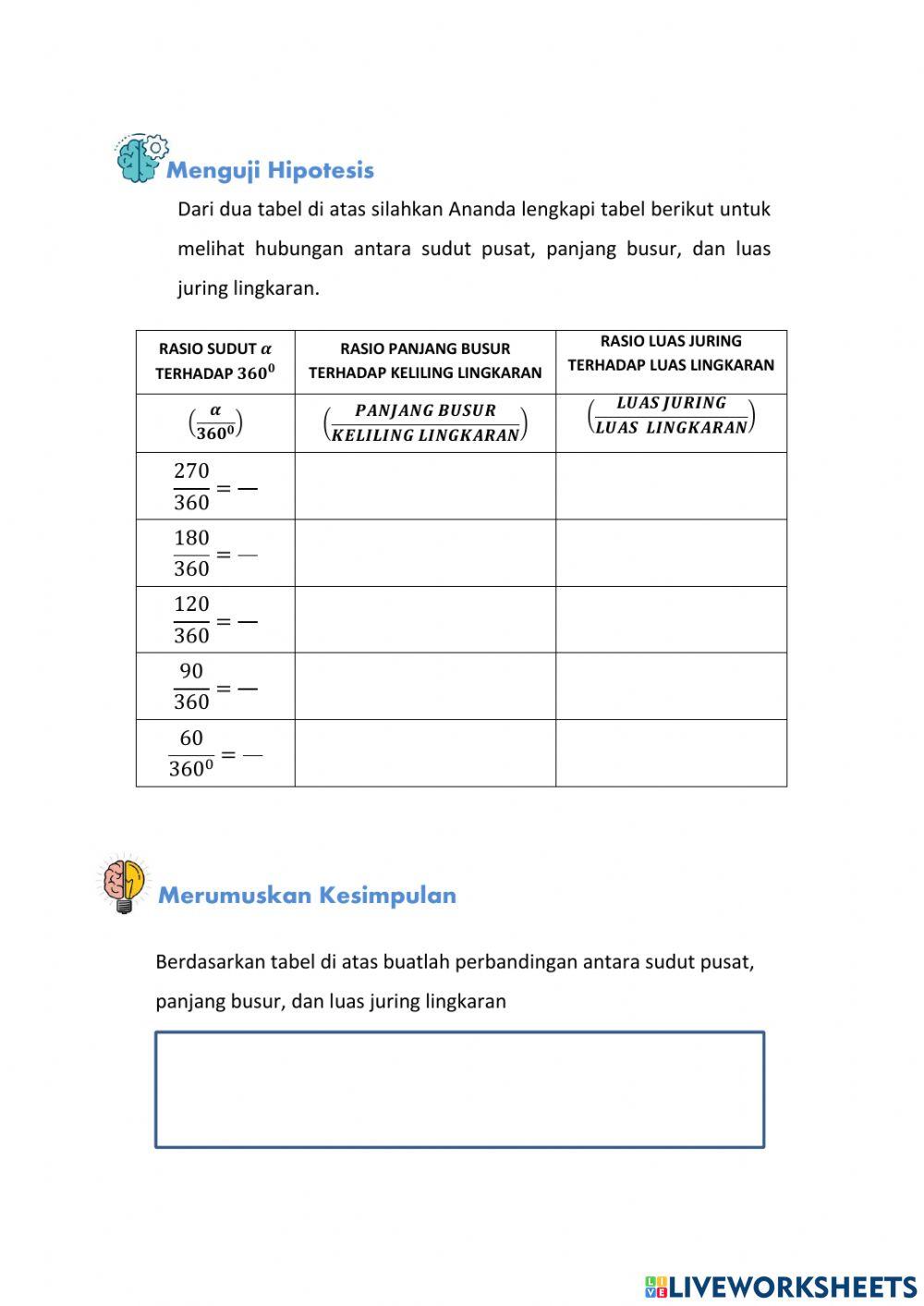 LKPD 5 Panjang Busur dan Luas Juring