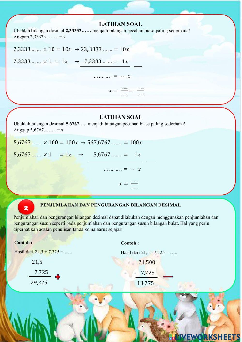 Bilangan Desimal dan Bentuk Baku