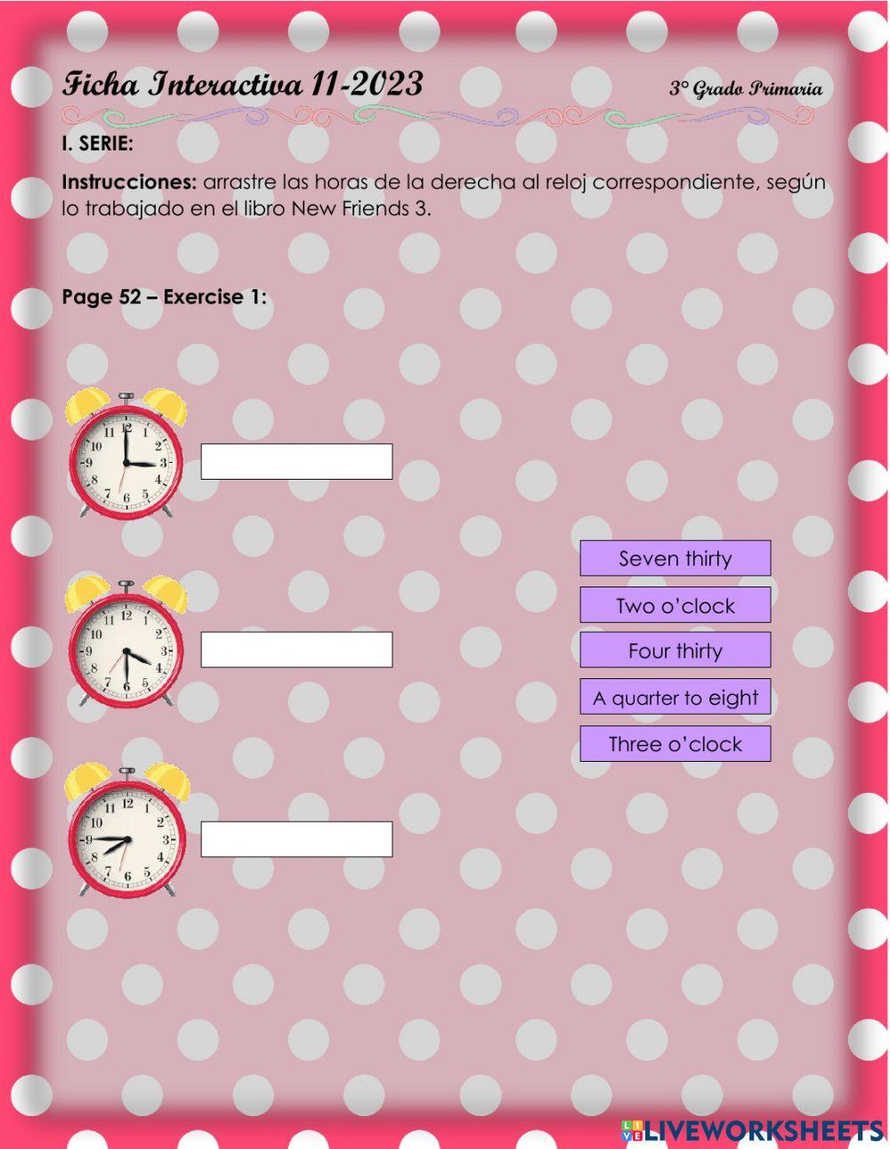 Around the clock 2. 3°-Ficha11-2023