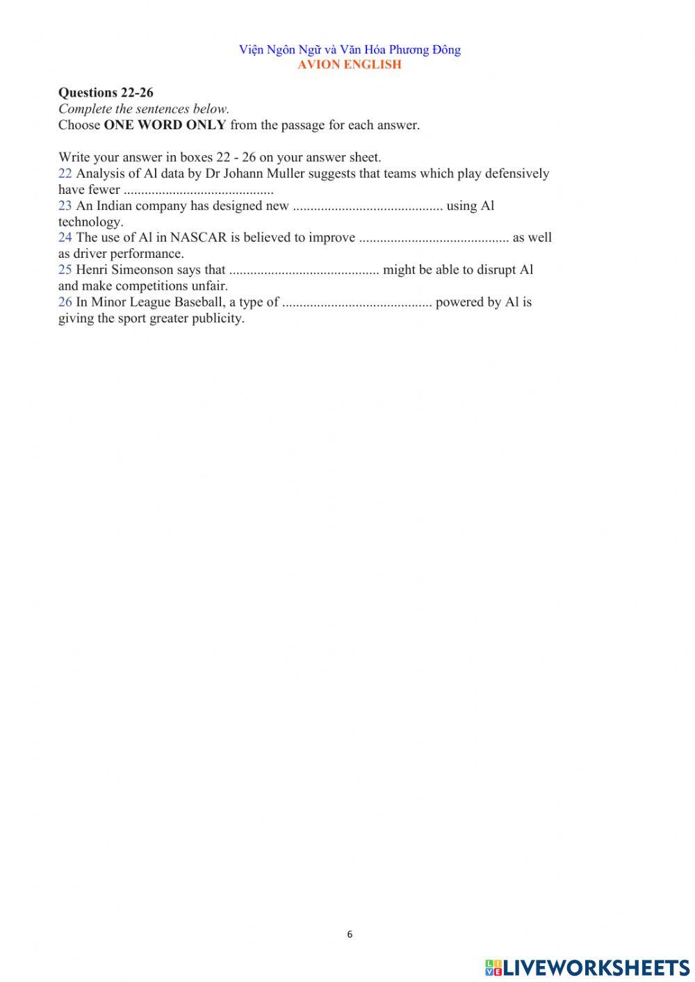 IELTS Reading Test 15