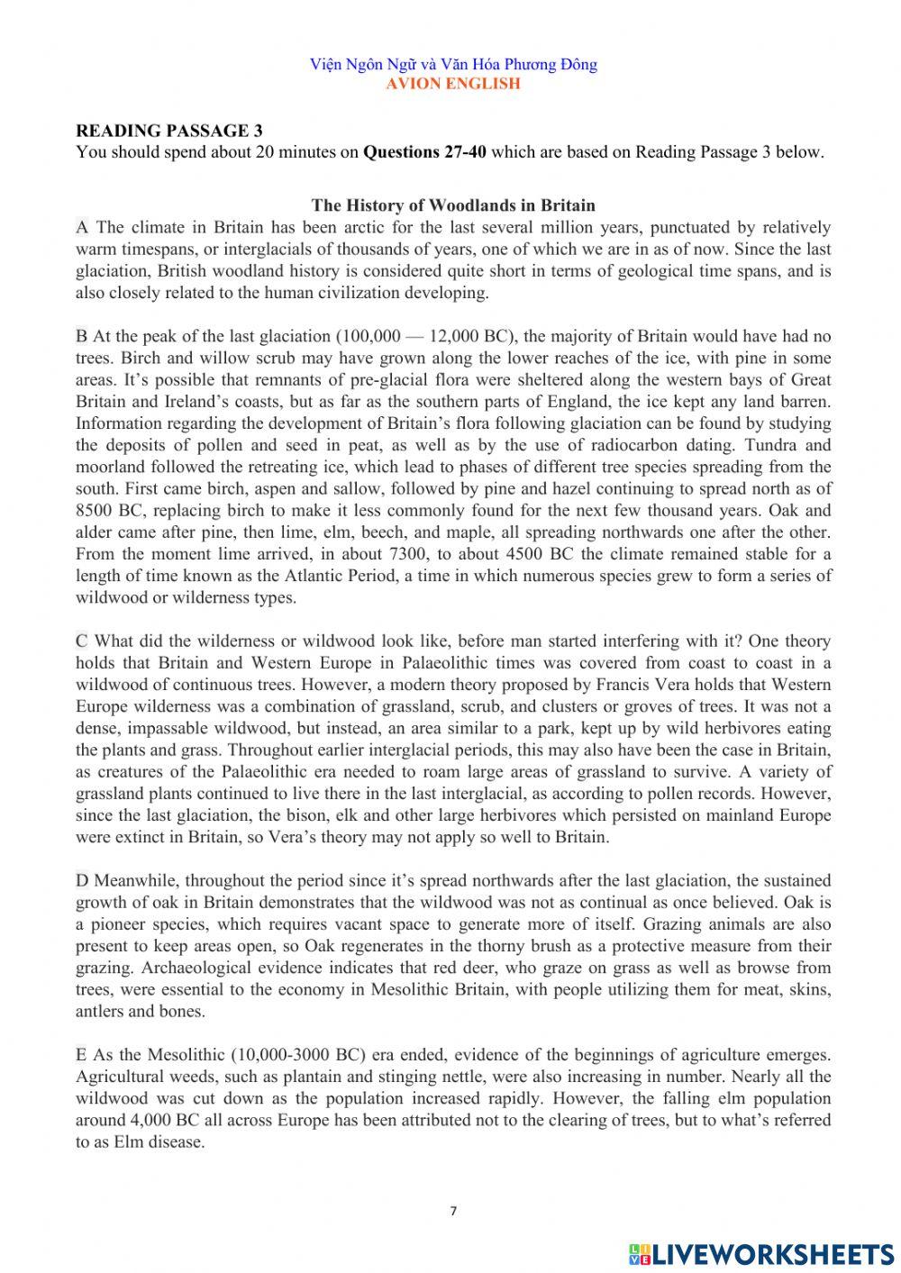 IELTS Reading Test 15