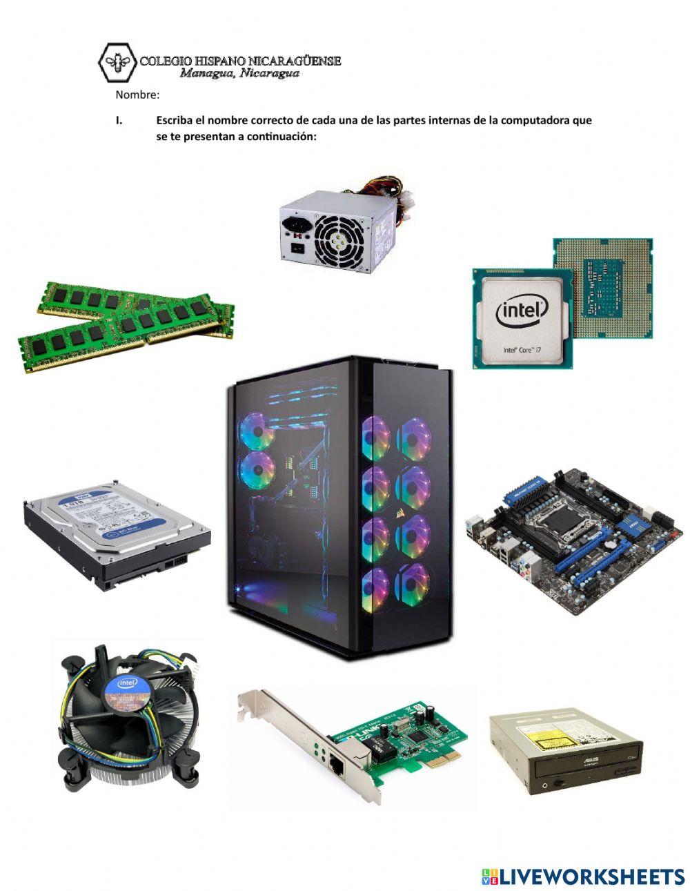 Partes internas de la computadora