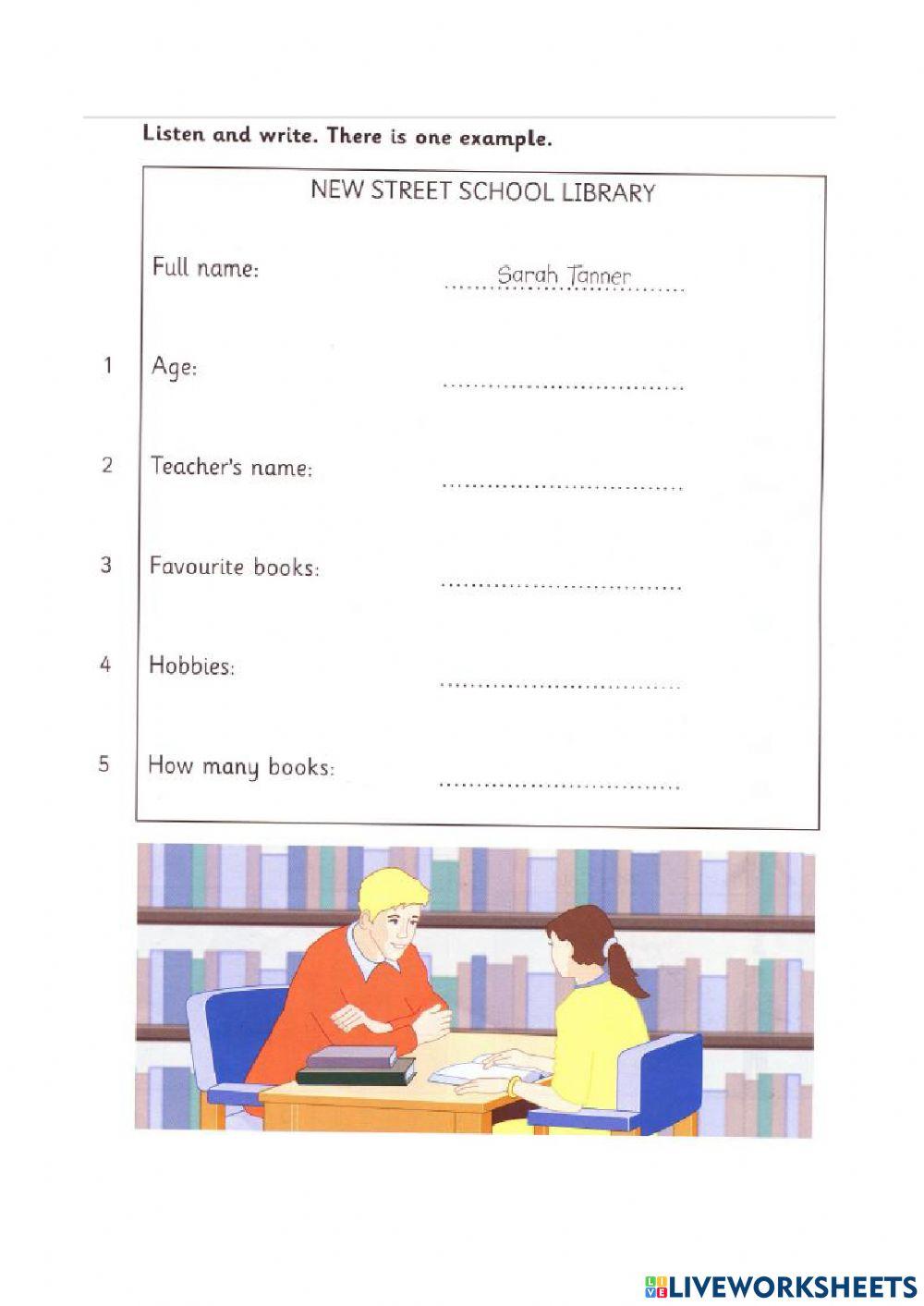 F Listening Test 1 Part 2