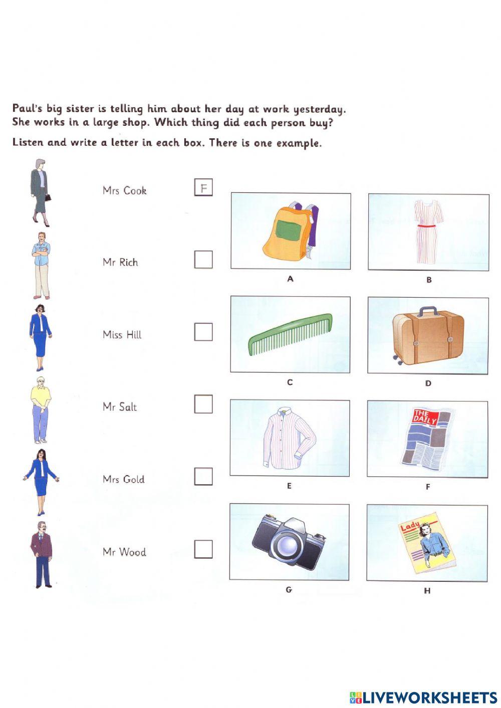 F Listening Test 1 Part 2