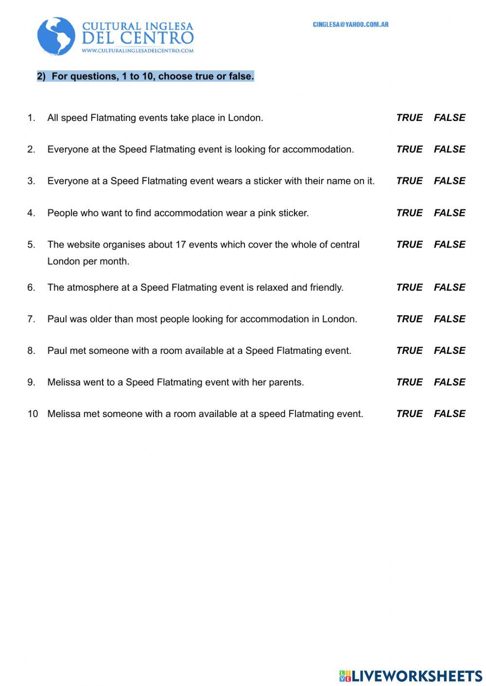 5th adolescent reading comprehension mid term exam 2023 CIC