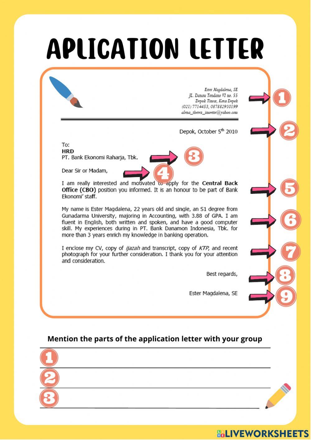 Application letter