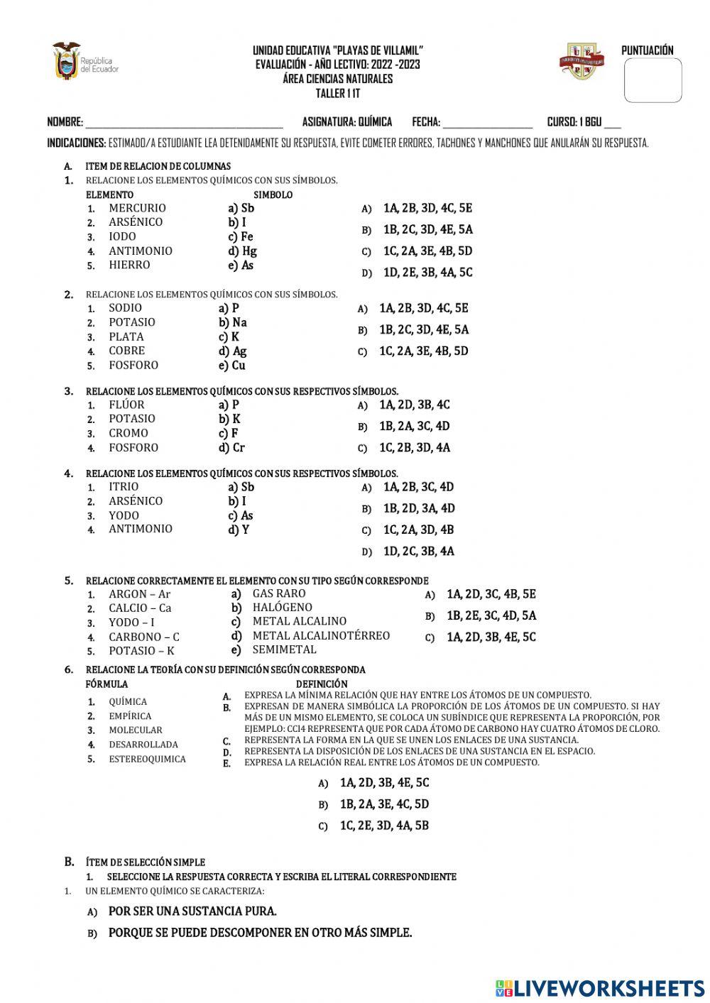 Conceptos básico de la química