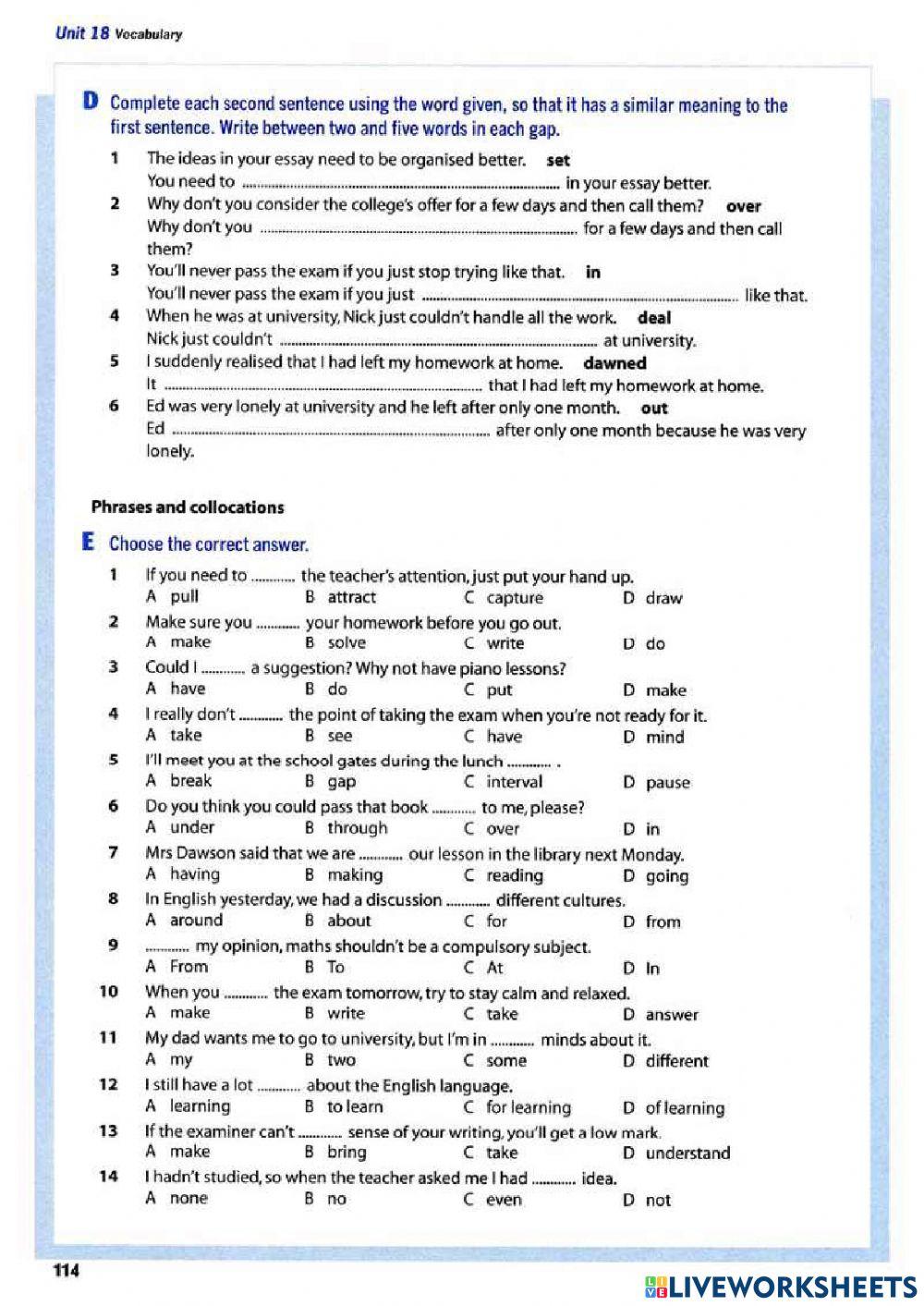 Education and learning B2