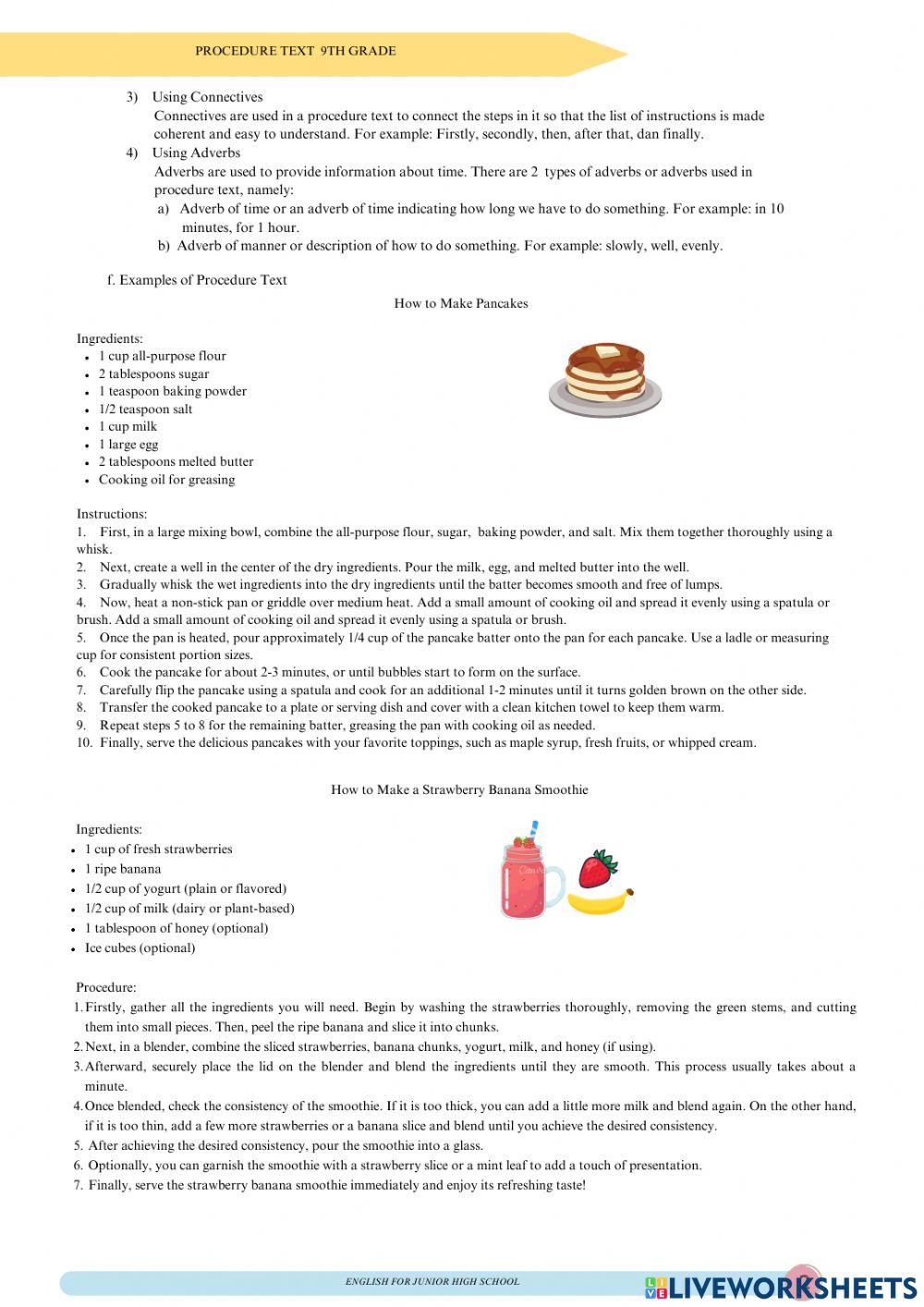 LKPD Bahasa Inggris kelas 9-Procedure Text