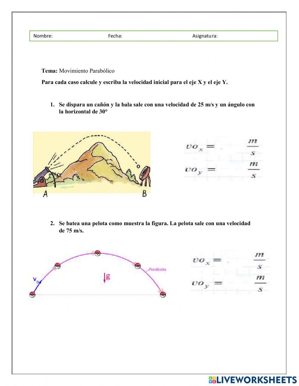 Movimientos parabólicos