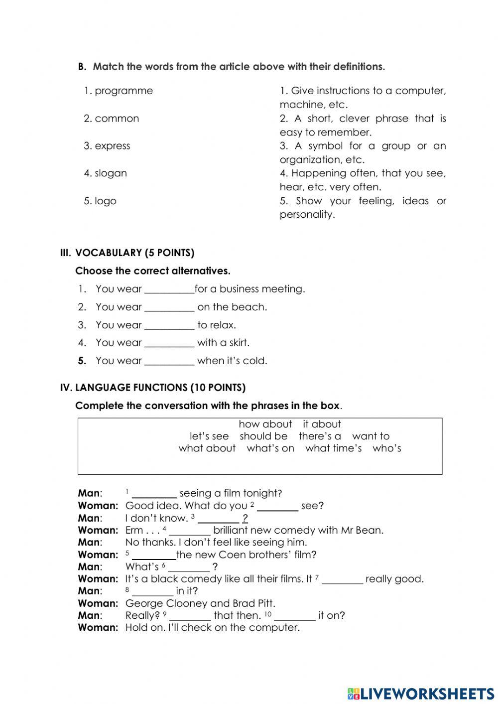 Bahasa inggris 3 type c