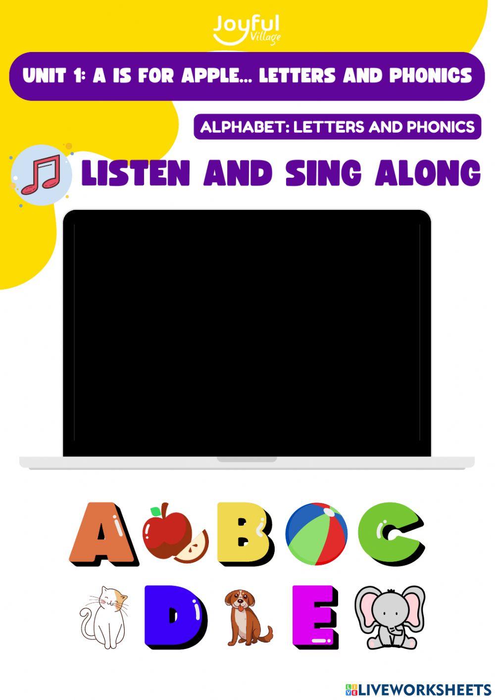 A is for apple: Letters and Phonics