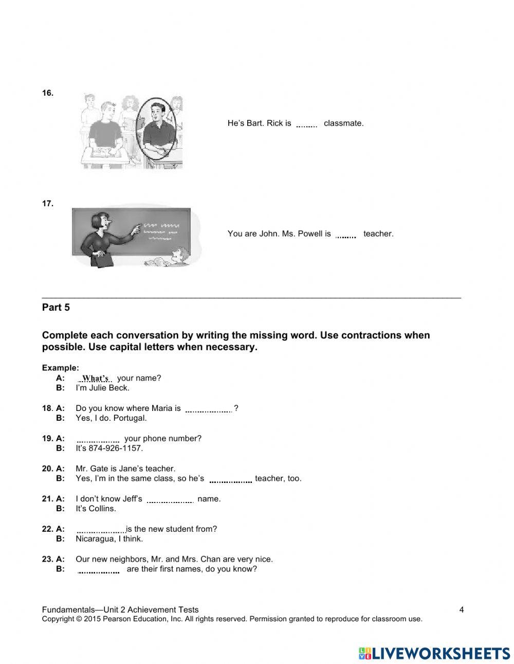 Unit 2 TopNotch Fundamentals