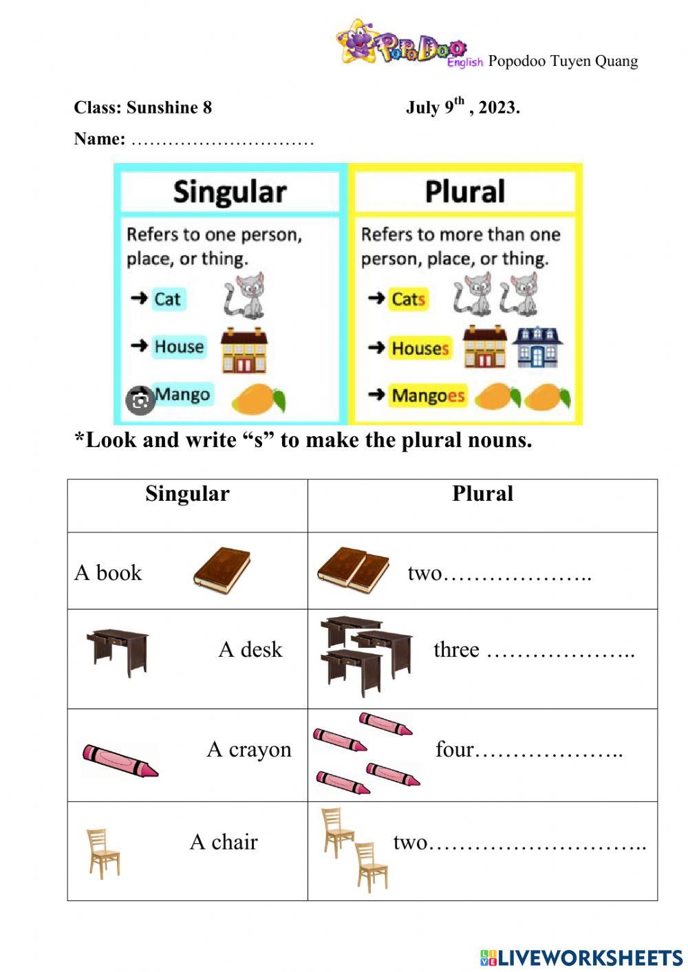 Plural noun