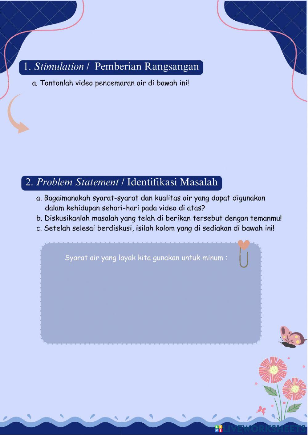 LKPD Liveworksheets K5 T8 ST3 PB1 by Viony Faraditha