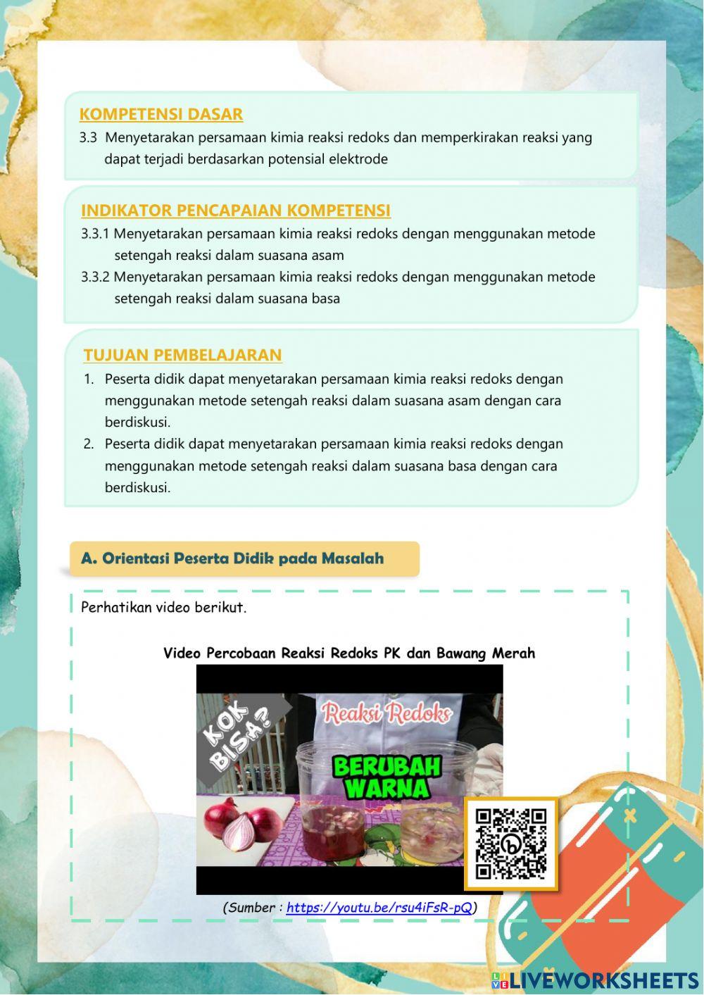 LKPD - Penyetaraan Reaksi Redoks Metode Setengah Reaksi