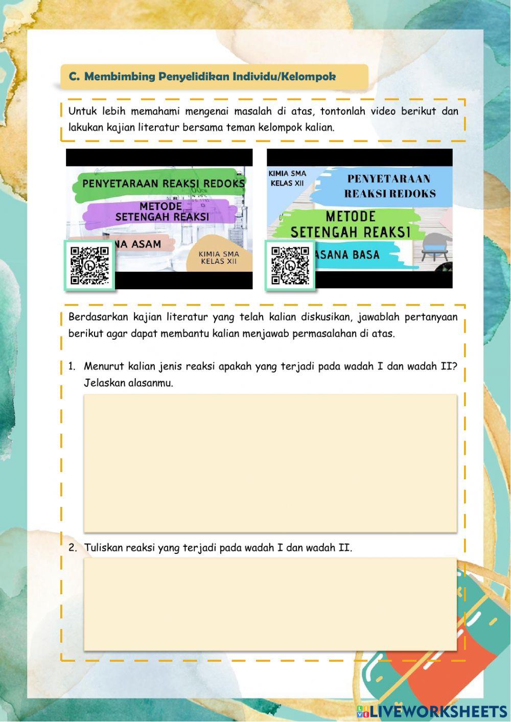 LKPD - Penyetaraan Reaksi Redoks Metode Setengah Reaksi