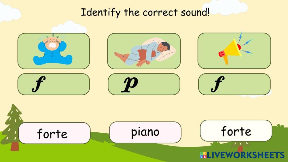 Forte and Piano | Live Worksheets
