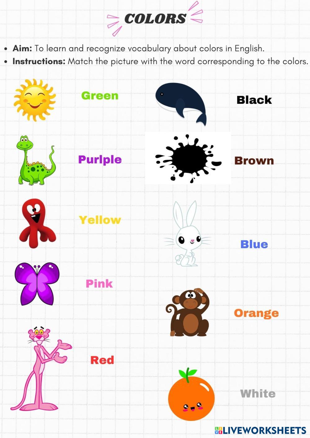 Colors Live Worksheets