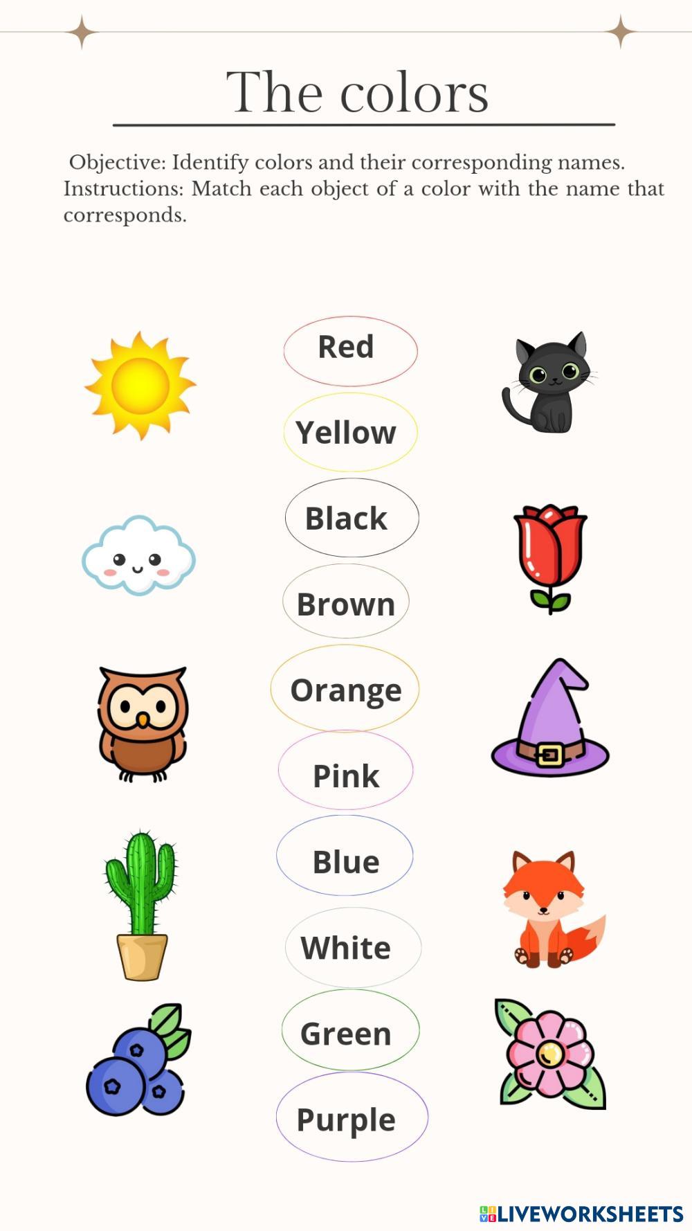 The colors | Live Worksheets