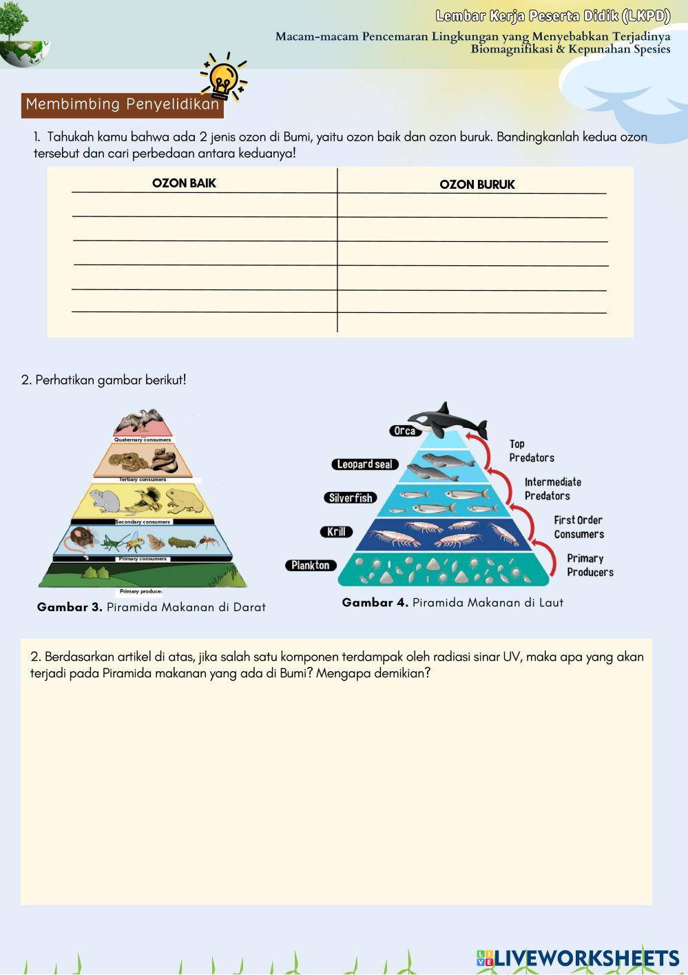 LKPD Pencemaran Udara Live Worksheets