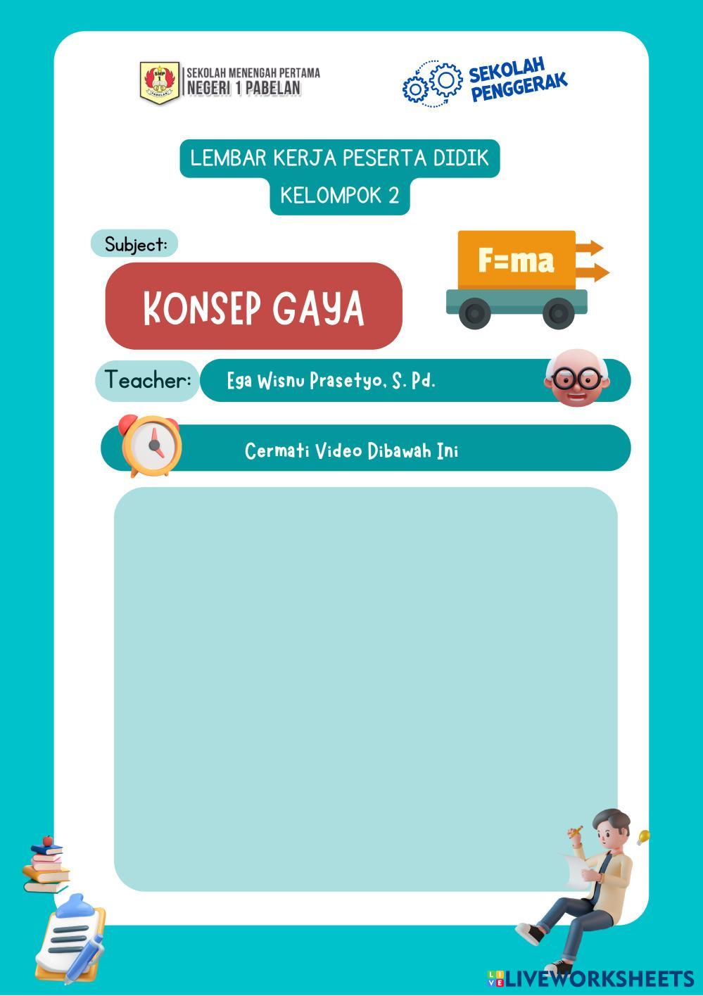 KONSEP GAYA 2 | Live Worksheets