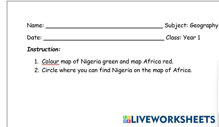 Geography | Live Worksheets