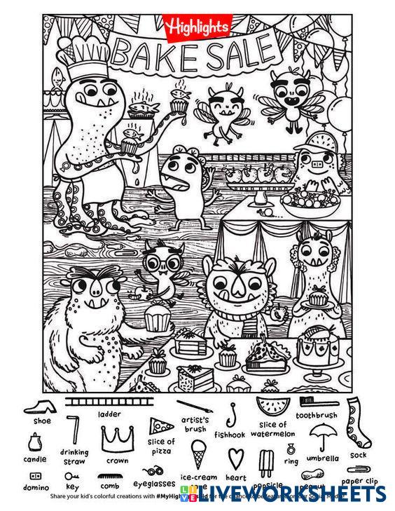 hidden pic Live Worksheets
