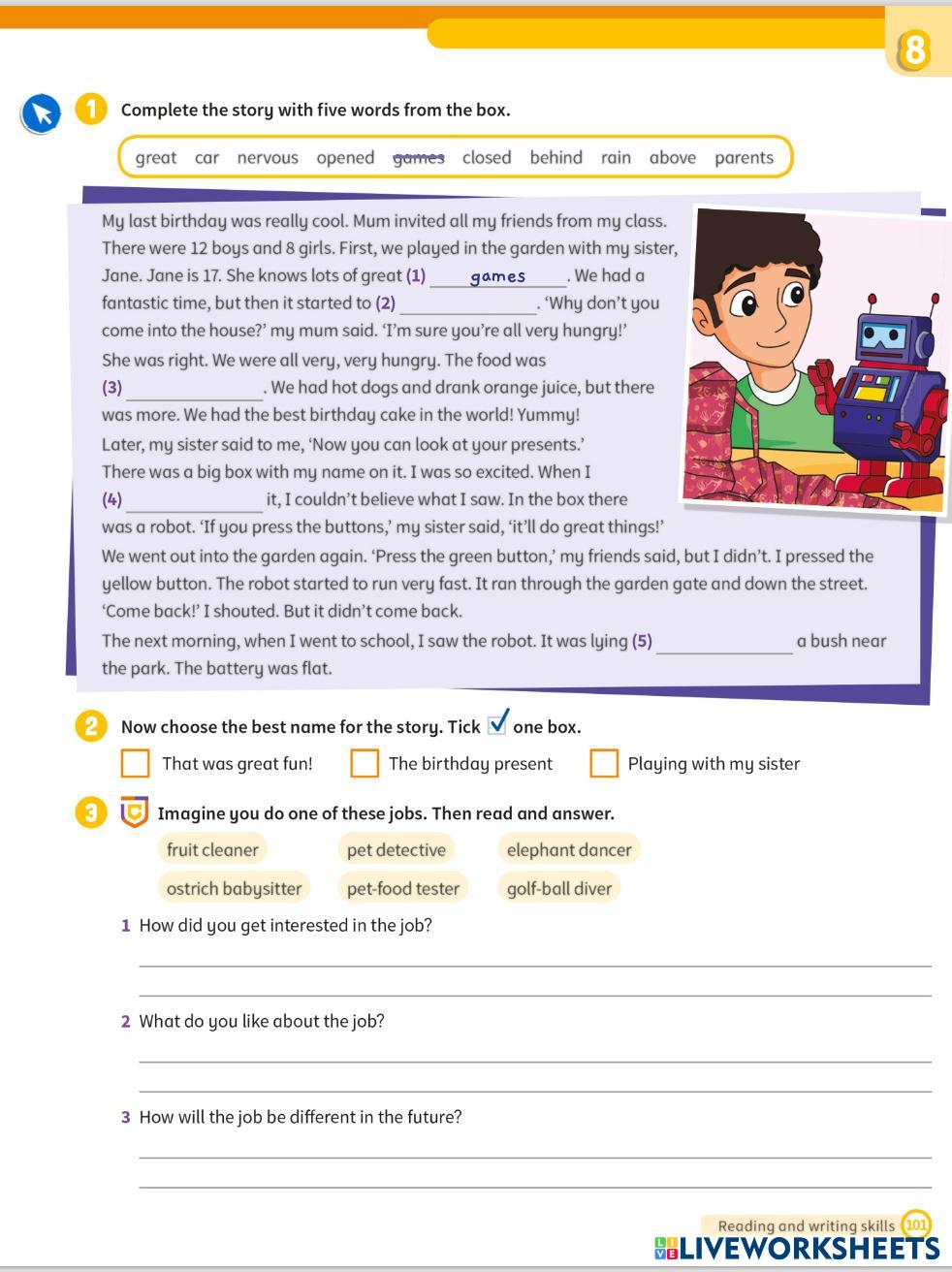 english Live Worksheets