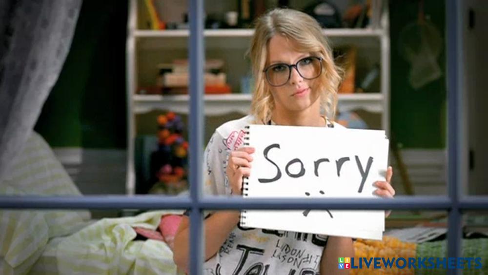 Taylor swift you belong with me live worksheets