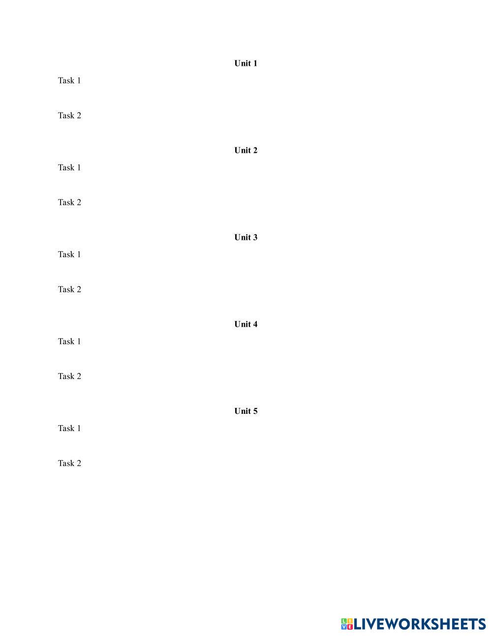 Worksheet Live Worksheets