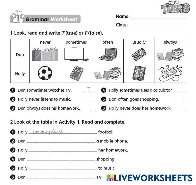 Adverbios de frecuencia Live Worksheets Adverbios de frecuencia Live Worksheets