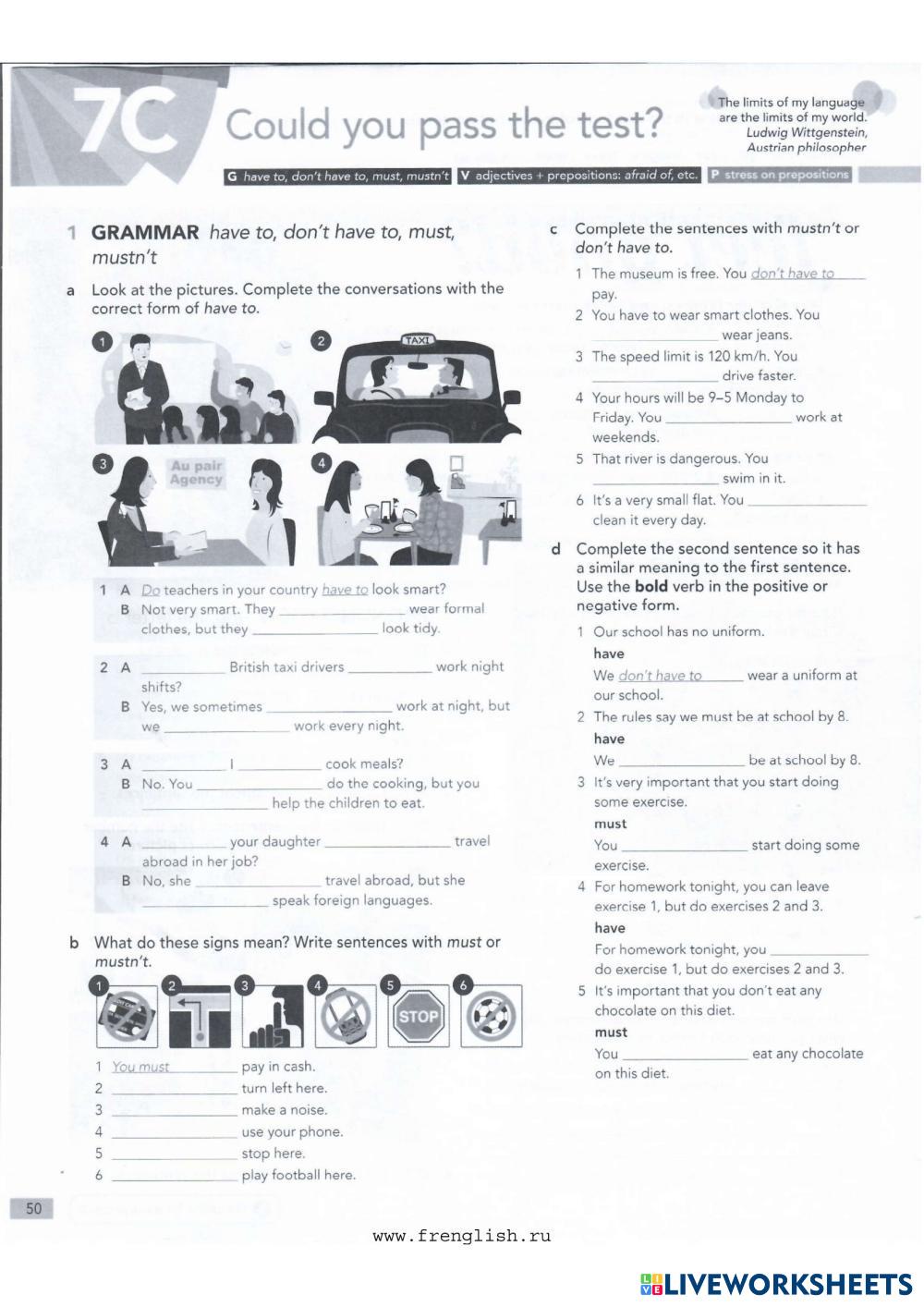 EF - Pre Intermediate - 7C | Live Worksheets