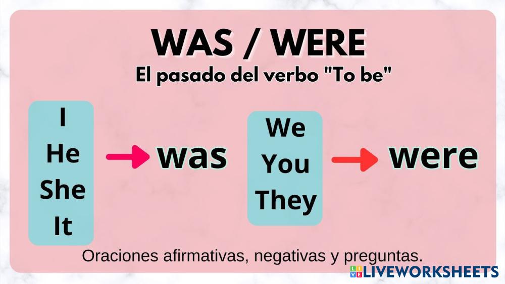 Was Were Live Worksheets was-were-live-worksheets
