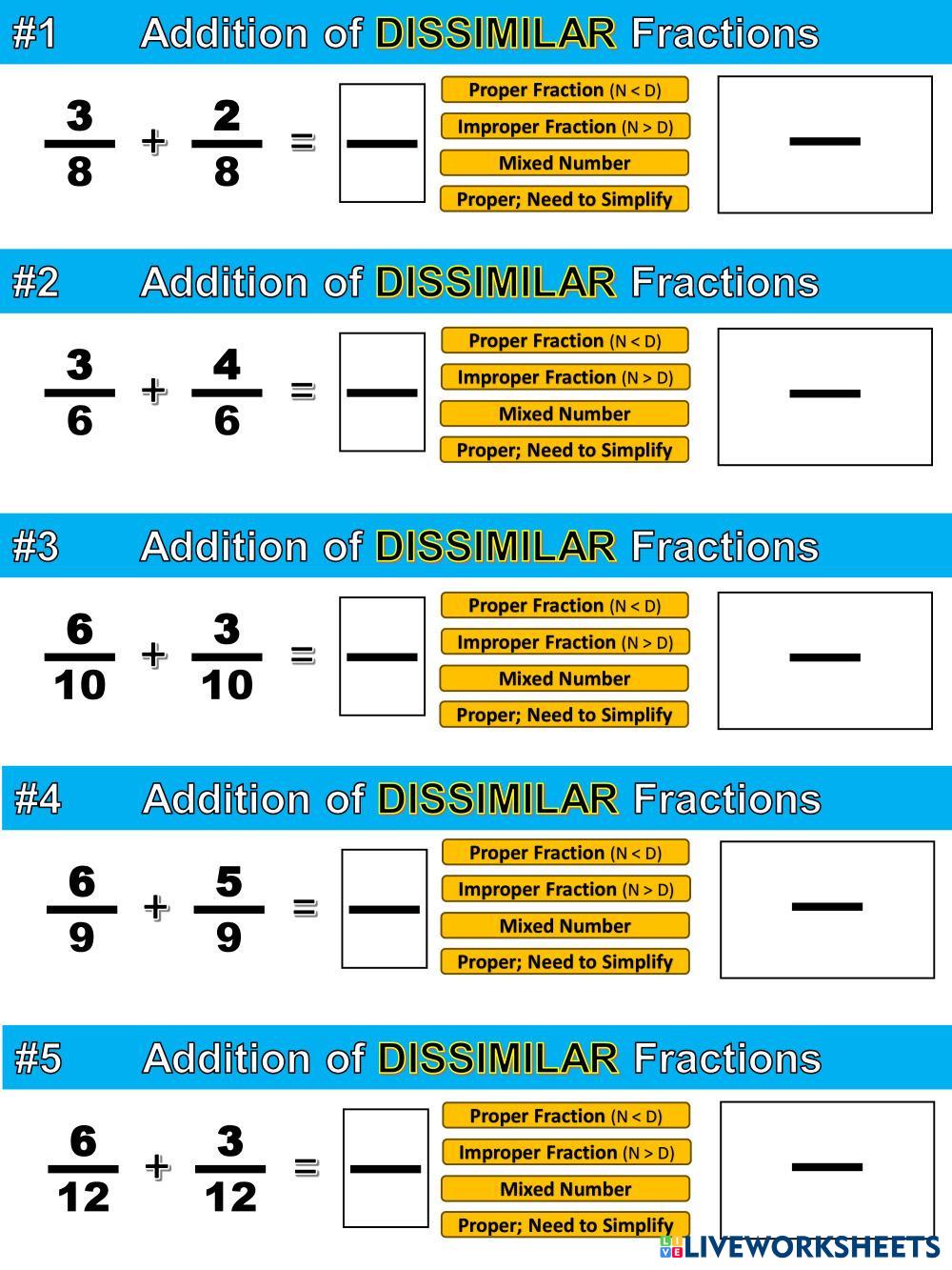 Improper to mixed number addition of fraction