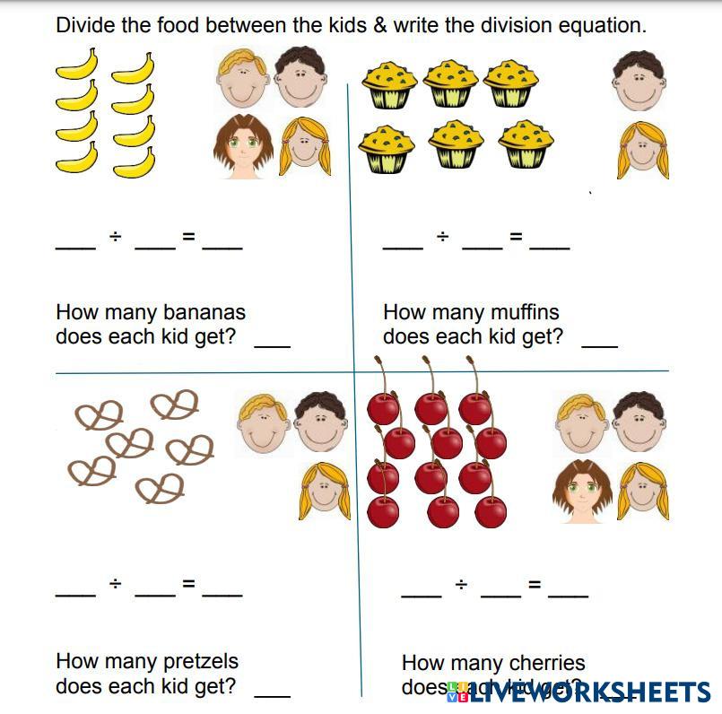 Division Year 1 | Live Worksheets