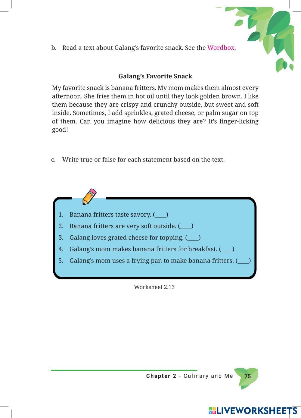 Reading | Live Worksheets