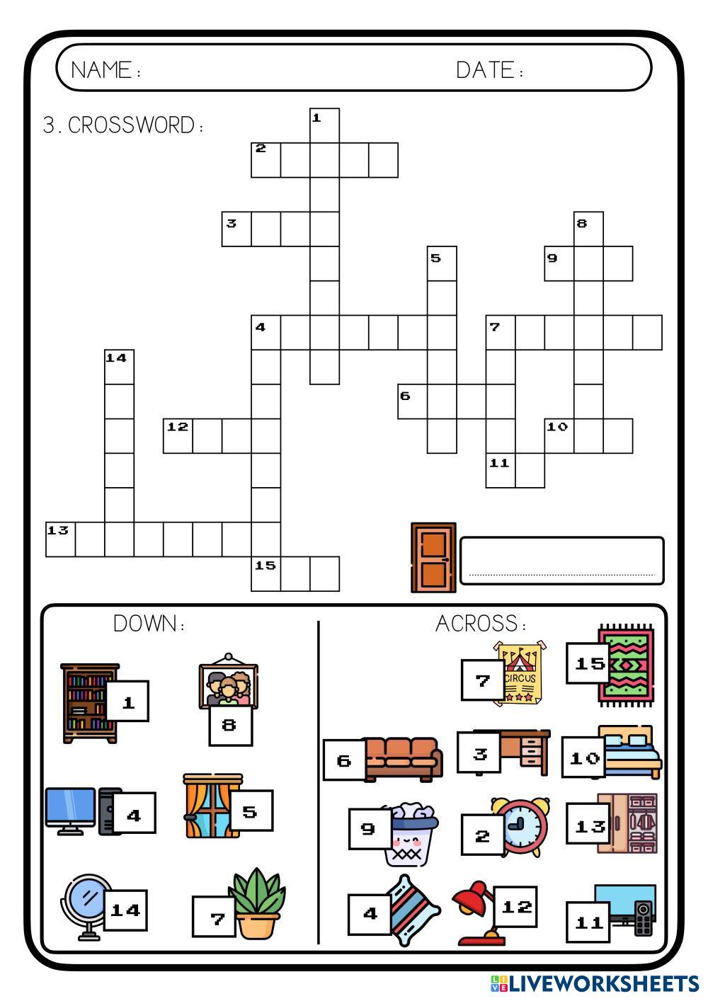 3º U2 3 Crossword Live Worksheets