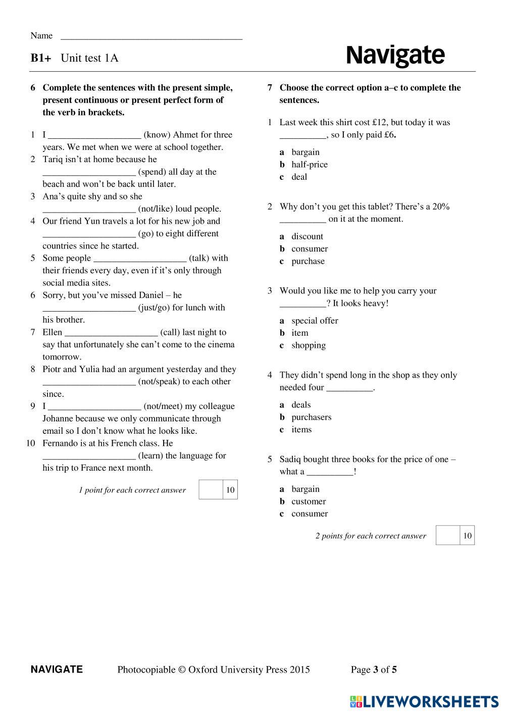 Navigate B1 U Free Interactive Worksheets 7313966 navigate-b1-u-free-interactive-worksheets-7313966