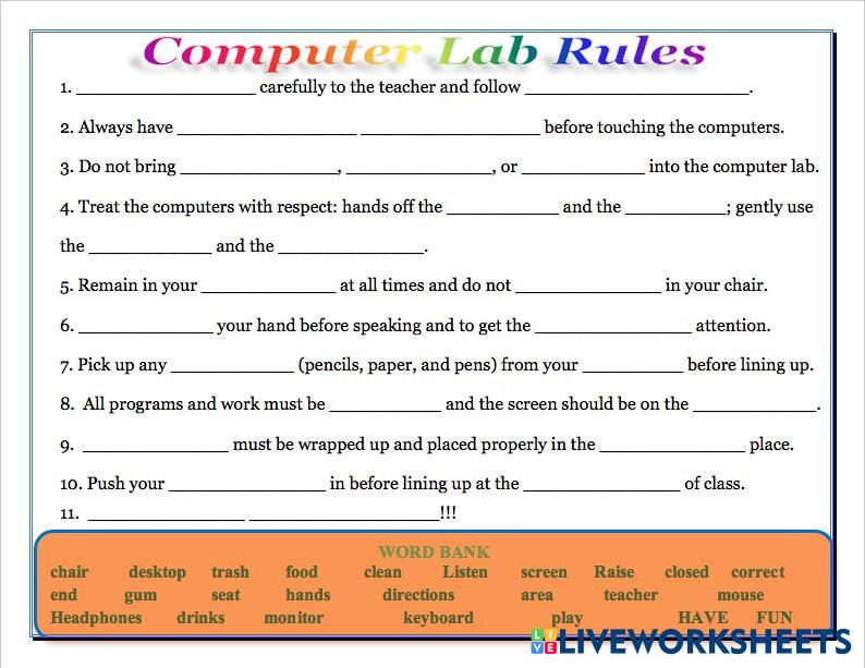 7322393 | Computer Lab Rules | lstephens