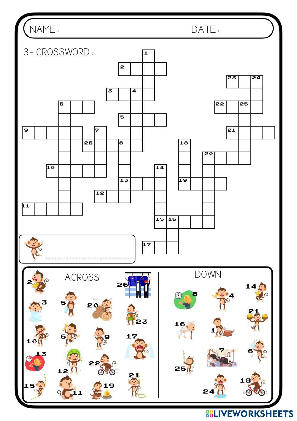 5º U2 3 Crossword Live Worksheets
