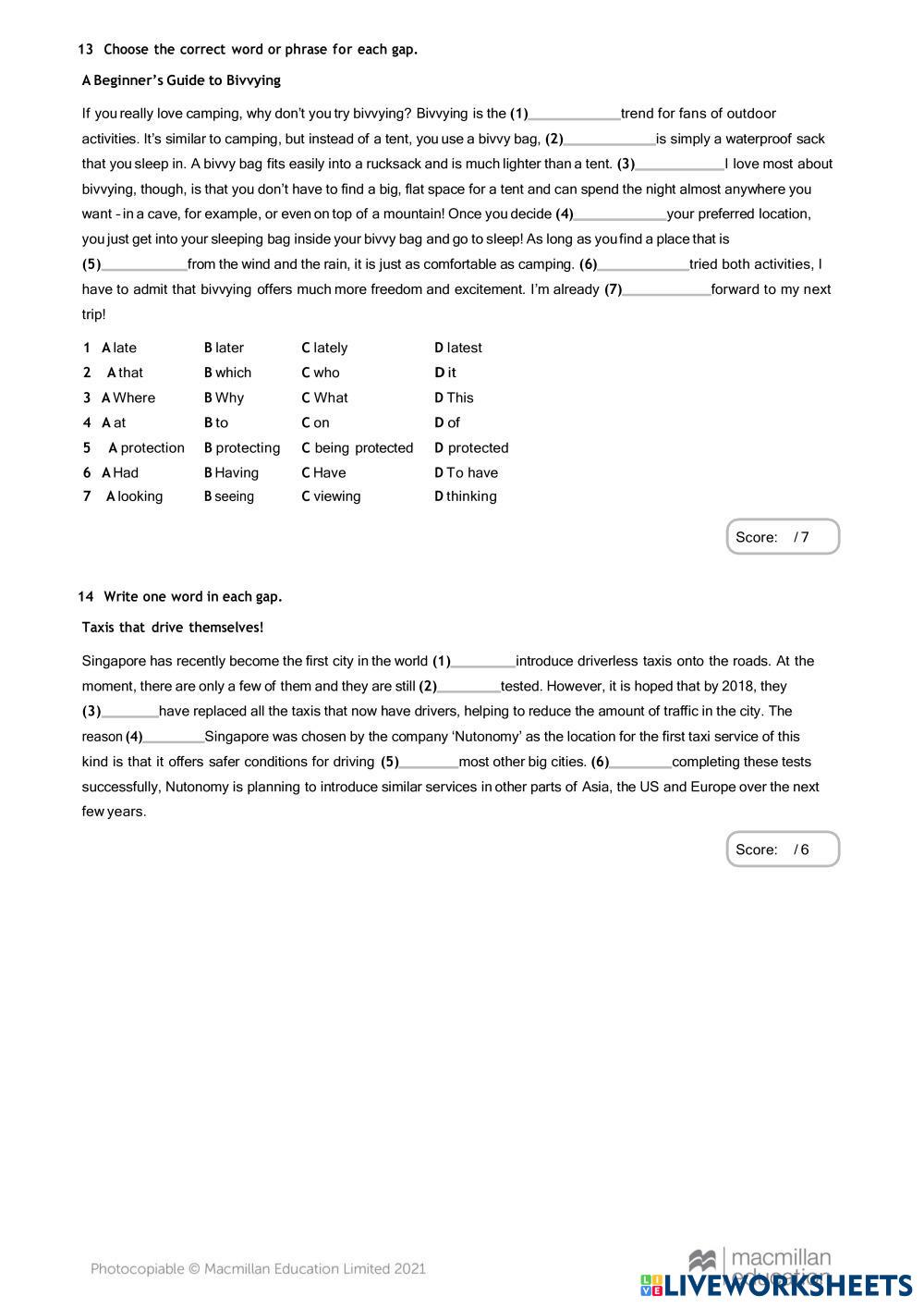 7382108 | FINAL TEST OPTIMISE B2 | Lady | LiveWorksheets