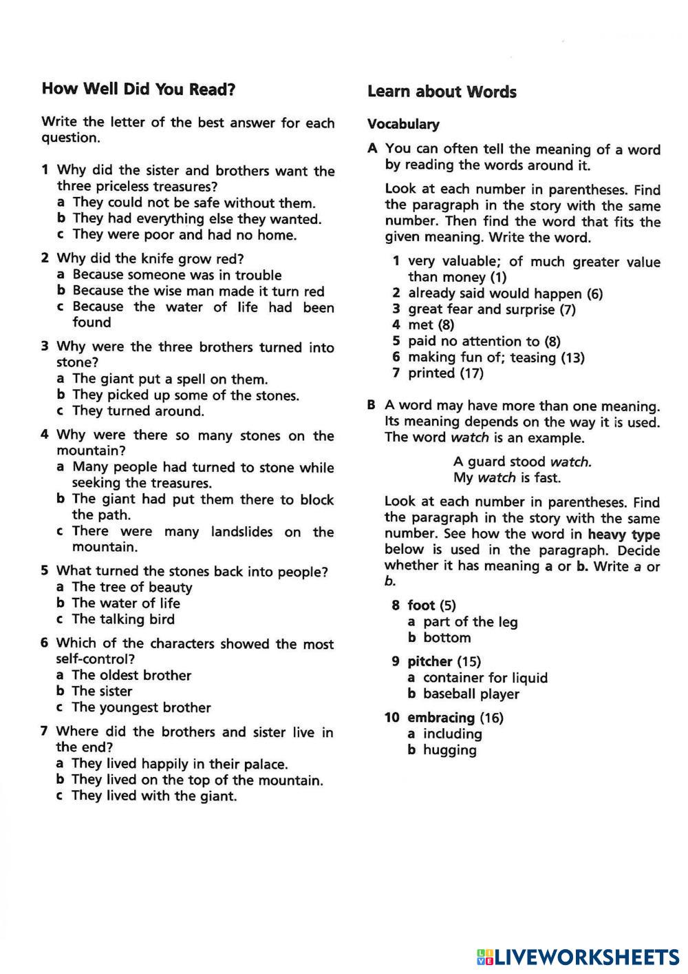 5D Reading Power 7385346 | idapratiwi | Live Worksheets