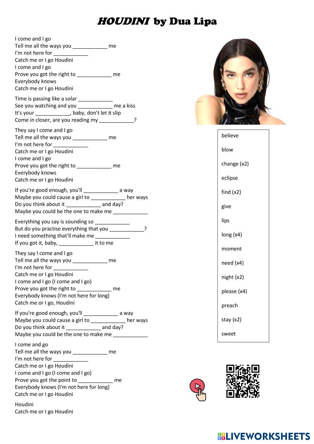 7389746 Song "HOUDINI" by Dua Lipa The Channel