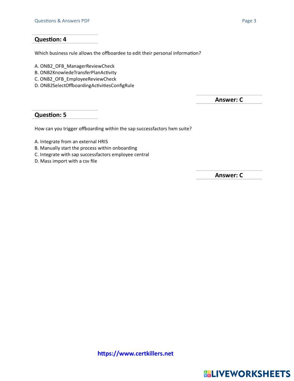 Mastering C THR97 2205: Your Comprehensive Exam Guide Live Worksheets