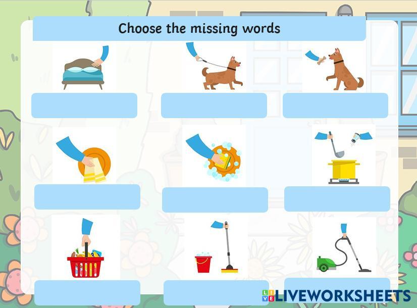 daily-routine-live-worksheets