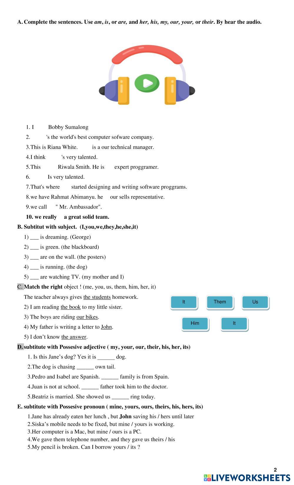 7114740 Personal Pronouns Stefa Lahonda