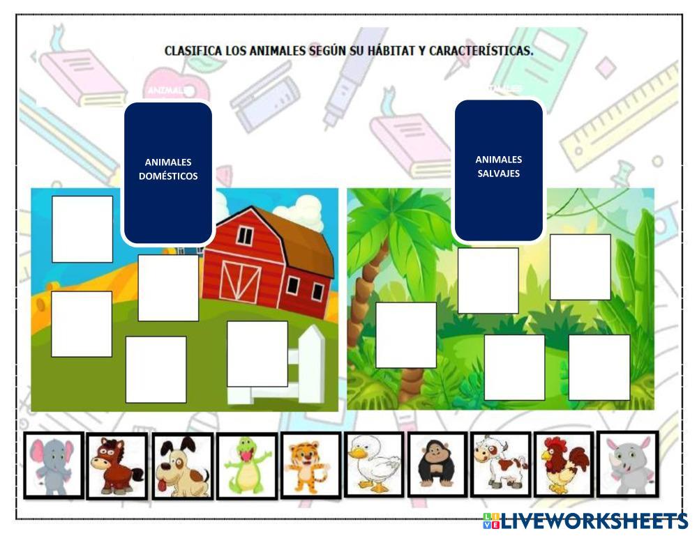 ANIMALES DOMÉSTICOS Y SALVAJES 0101 Dayanara Ortiz