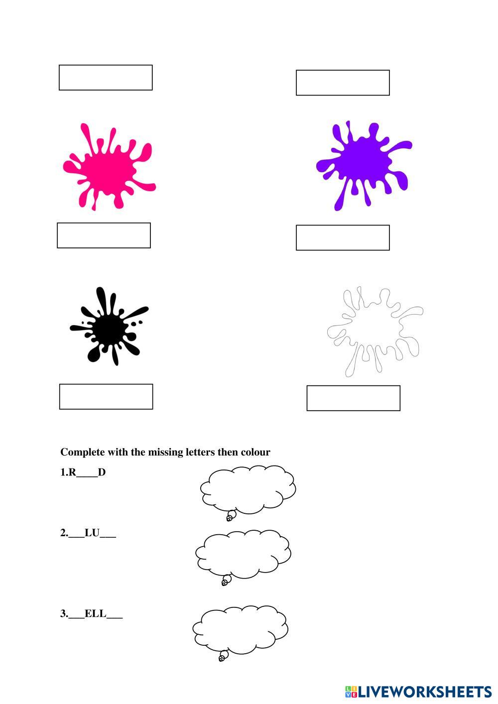 colors Live Worksheets